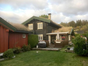 Tømmerhus nær Tusenfryd utenfor Oslo.